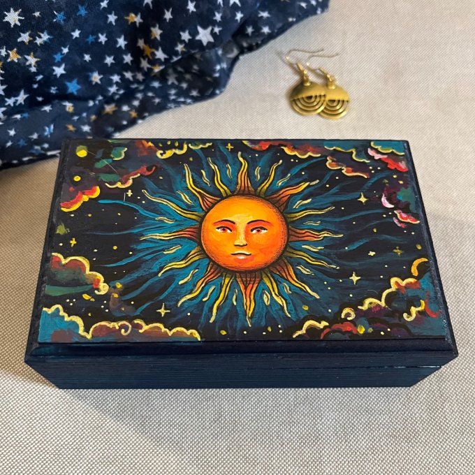 Boîte à bijoux Soleil et Cosmos