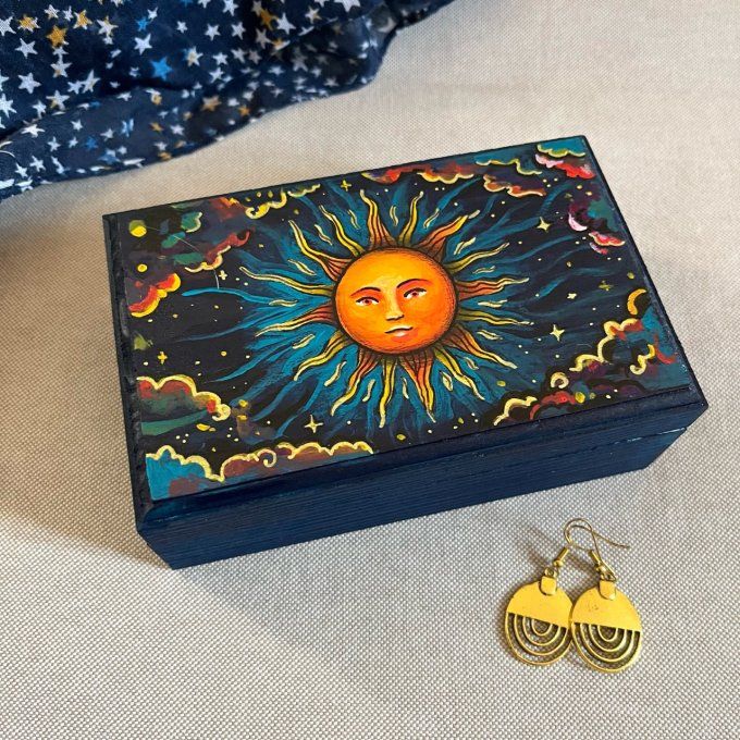 Boîte à bijoux Soleil et Cosmos