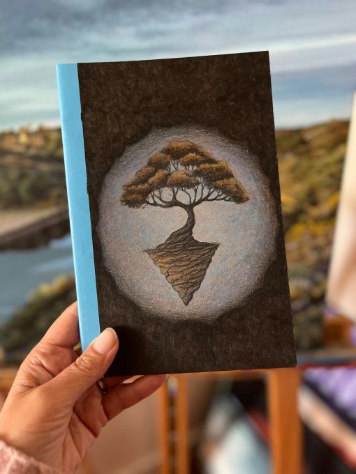 Carnet d'écriture illustré à la main Une île