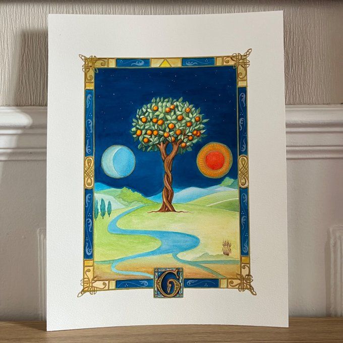 Enluminure L'arbre de la connaissance