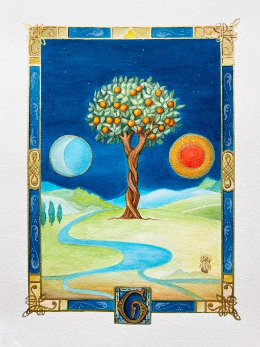 Enluminure L'arbre de la connaissance