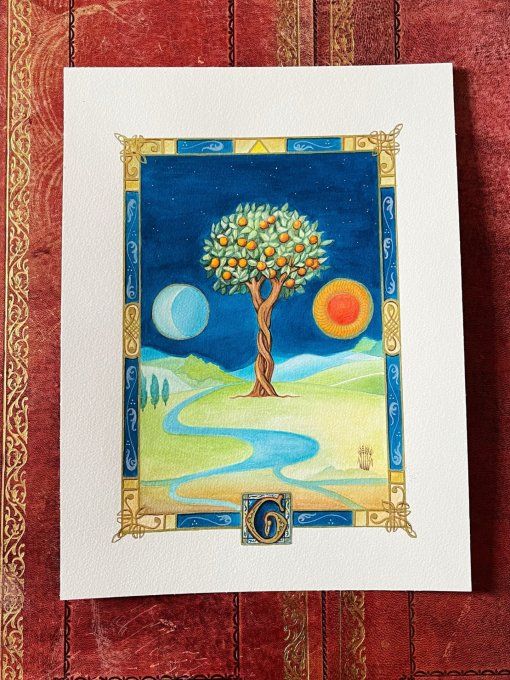 Enluminure L'arbre de la connaissance