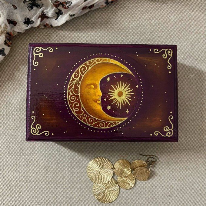 Boîte à bijoux Lune ouvragée