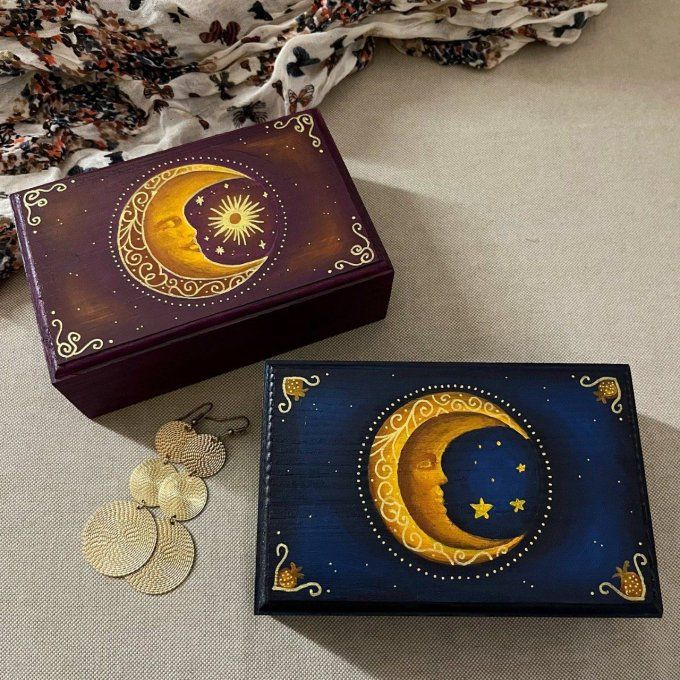 Boîte à bijoux Lune ouvragée