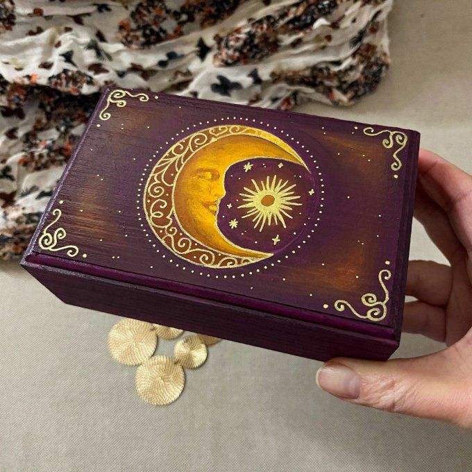Boîte à bijoux Lune ouvragée