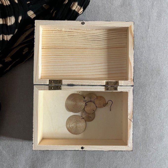 Boîte à bijoux Arbre gris et or