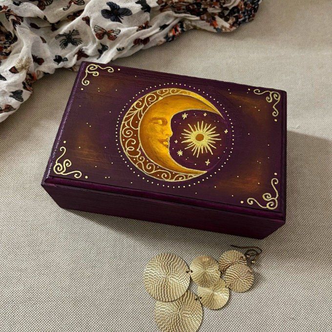 Boîte à bijoux Lune ouvragée