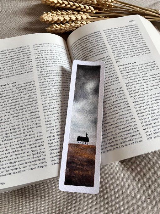 MARQUE PAGES AQUARELLE LE PHARE